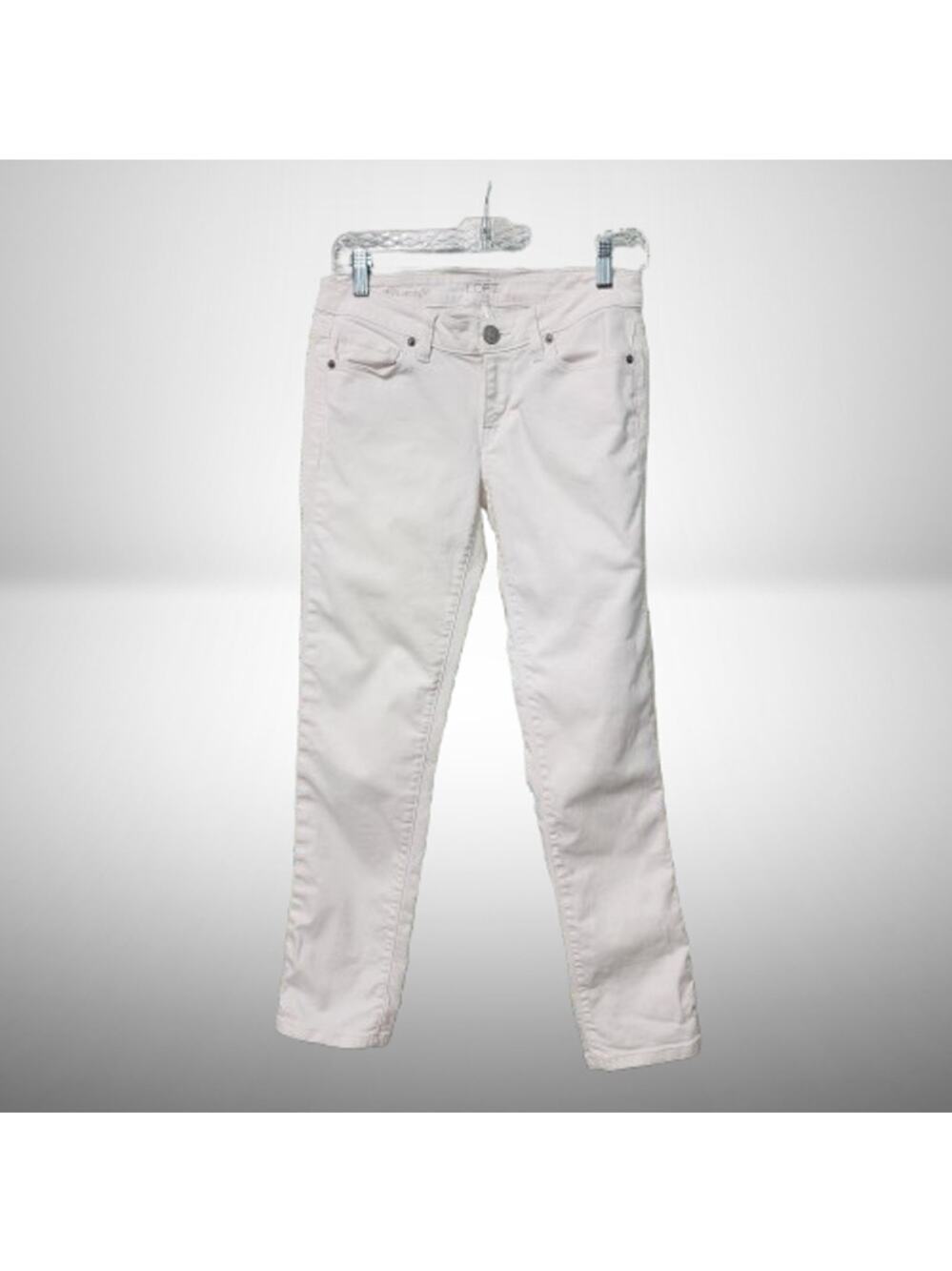 LOFT White Denim Modern Straight Size 26/2